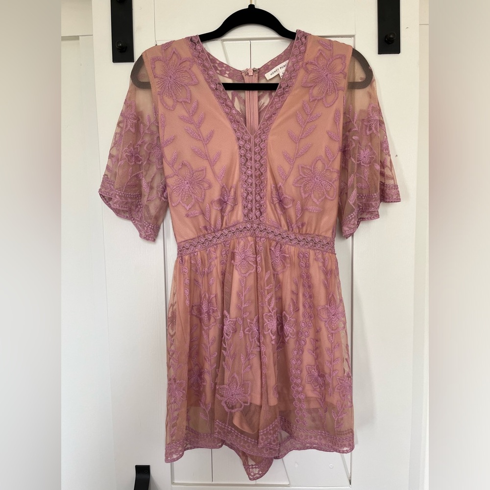 Honey Punch Pink Romper